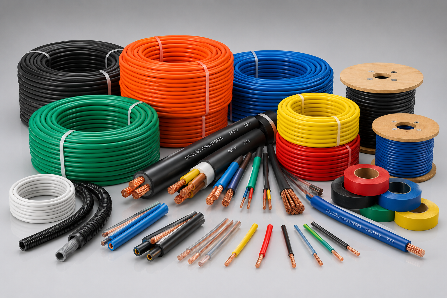 Fios, cabos e condutores elétricos