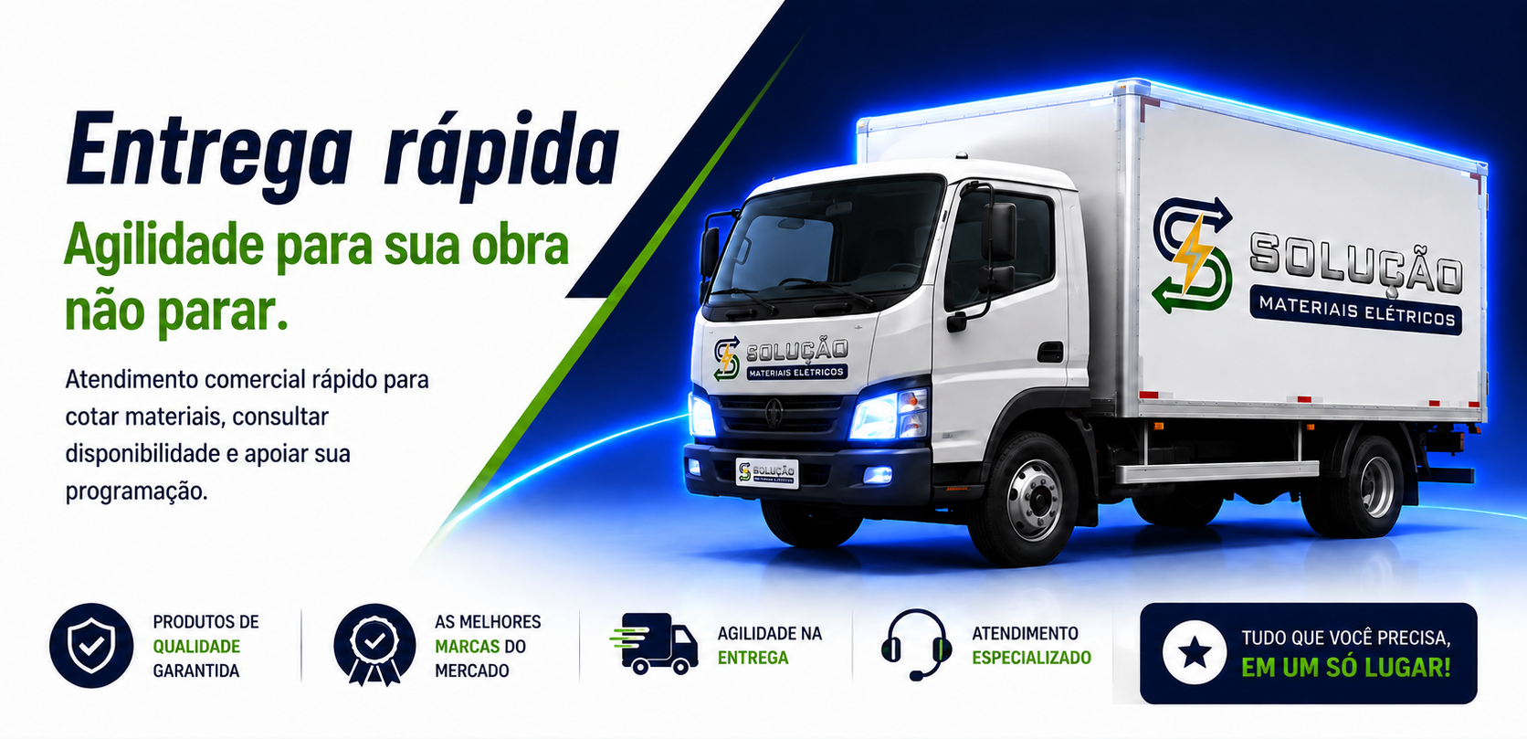Entrega rápida de materiais elétricos