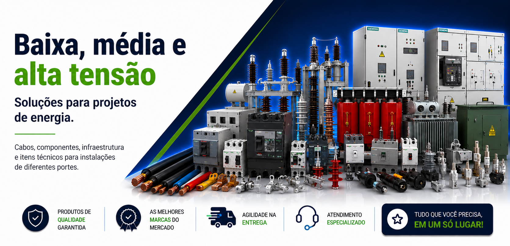 Materiais para baixa, média e alta tensão