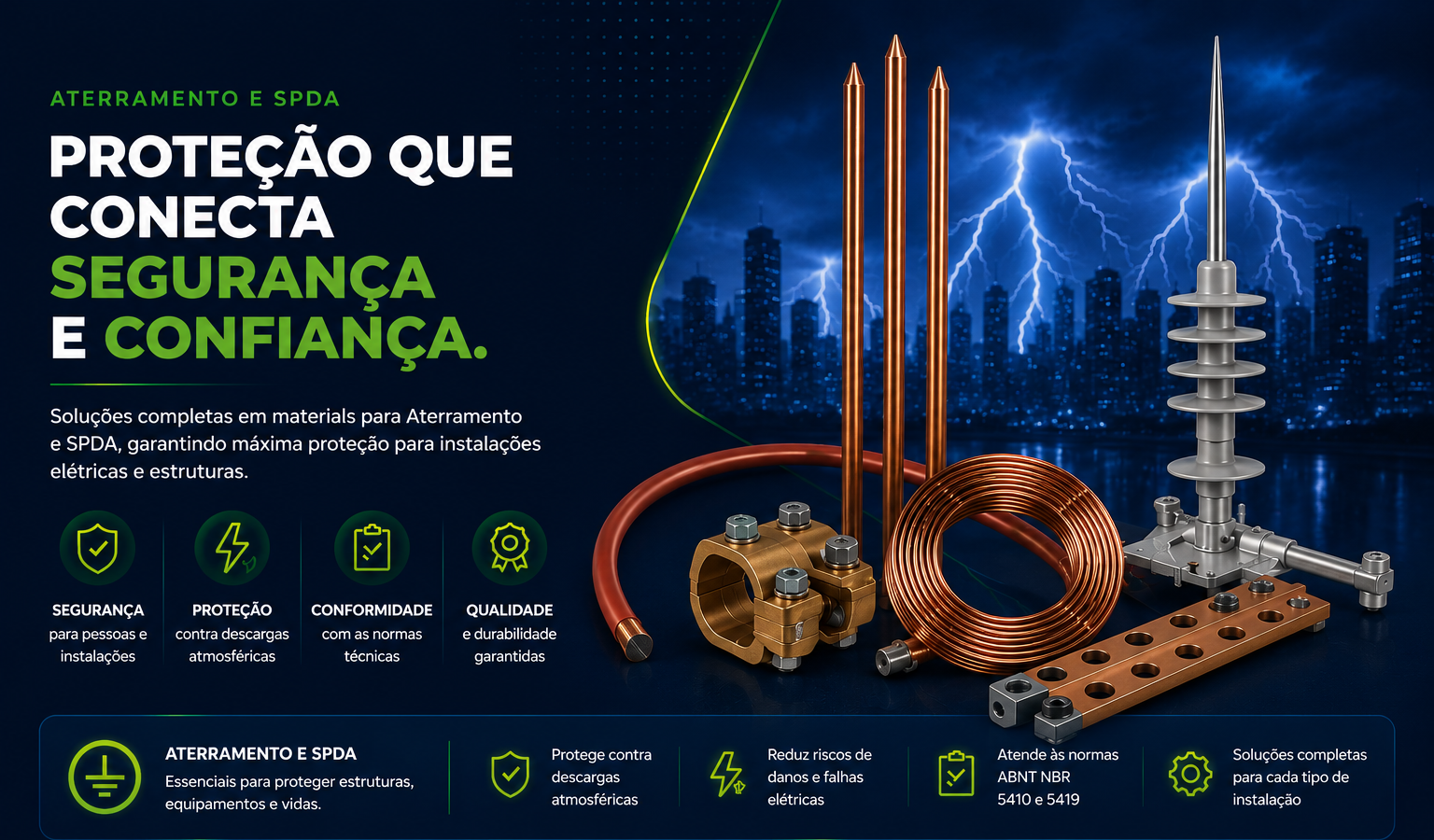 Aterramento e SPDA - Proteção que conecta segurança e confiança